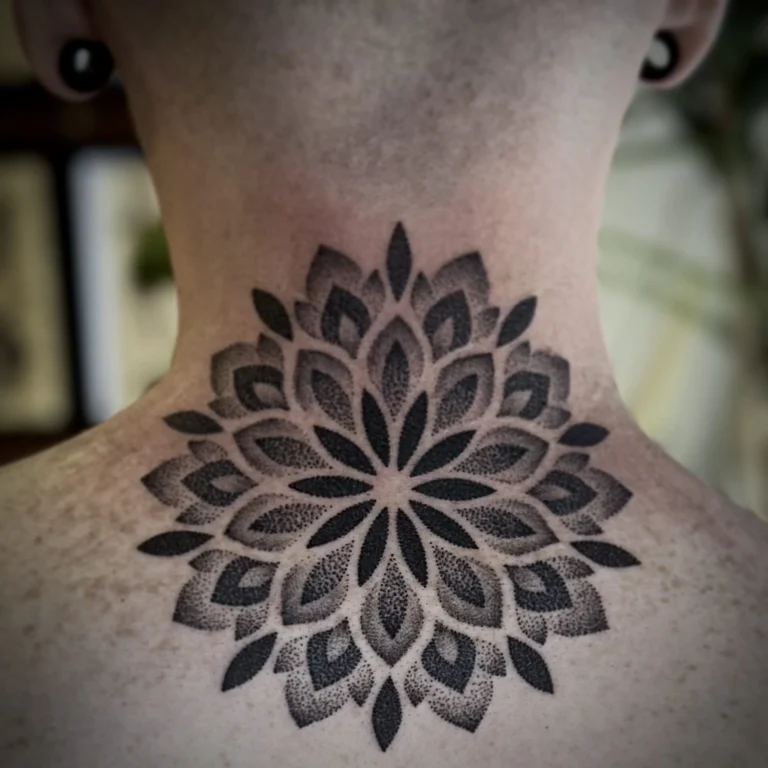 Mandala in de nek